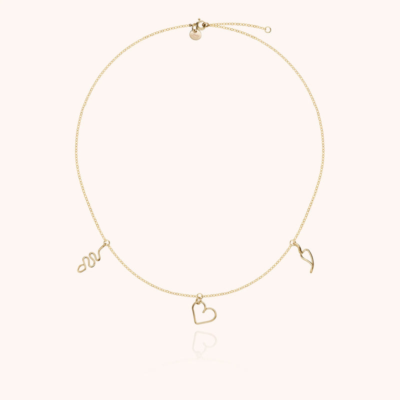 Atelier Paulin Collier Dare To Love Me - Collier Charms Passion En Or Laminé