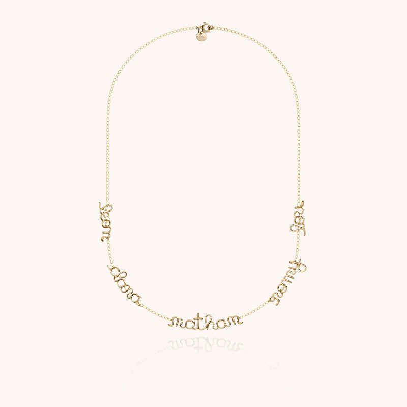 Atelier Paulin Collier Mantra Original Personnalisé - Or Jaune Laminé