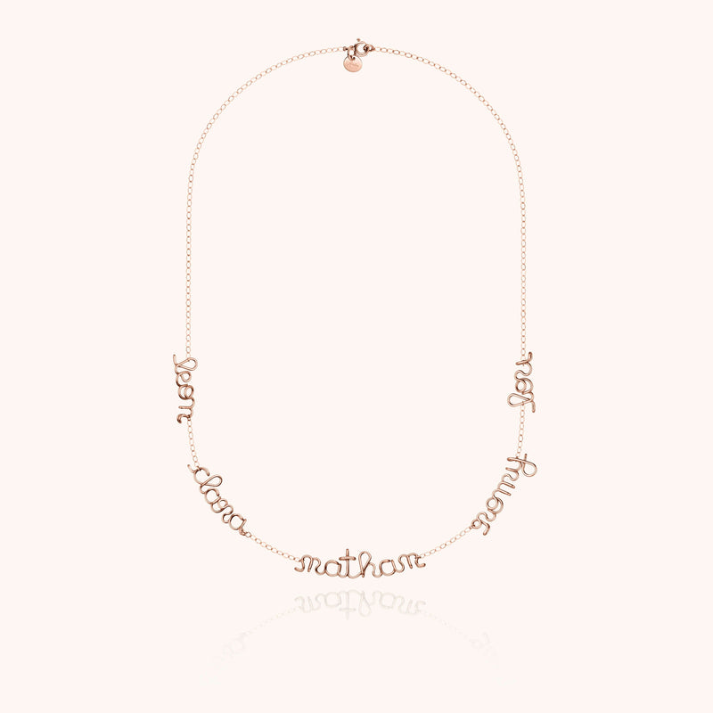 Atelier Paulin Collier Mantra Original Personnalisé - Or Rose Laminé