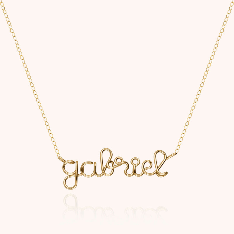 atelier paulin Collier Richelieu Personnalisé - or jaune laminé