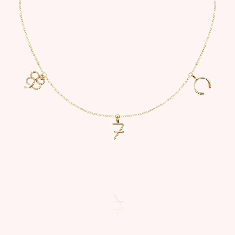 atelier paulin Collier Wish Me Luck - Ras de Cou Porte-bonheur en Or Laminé