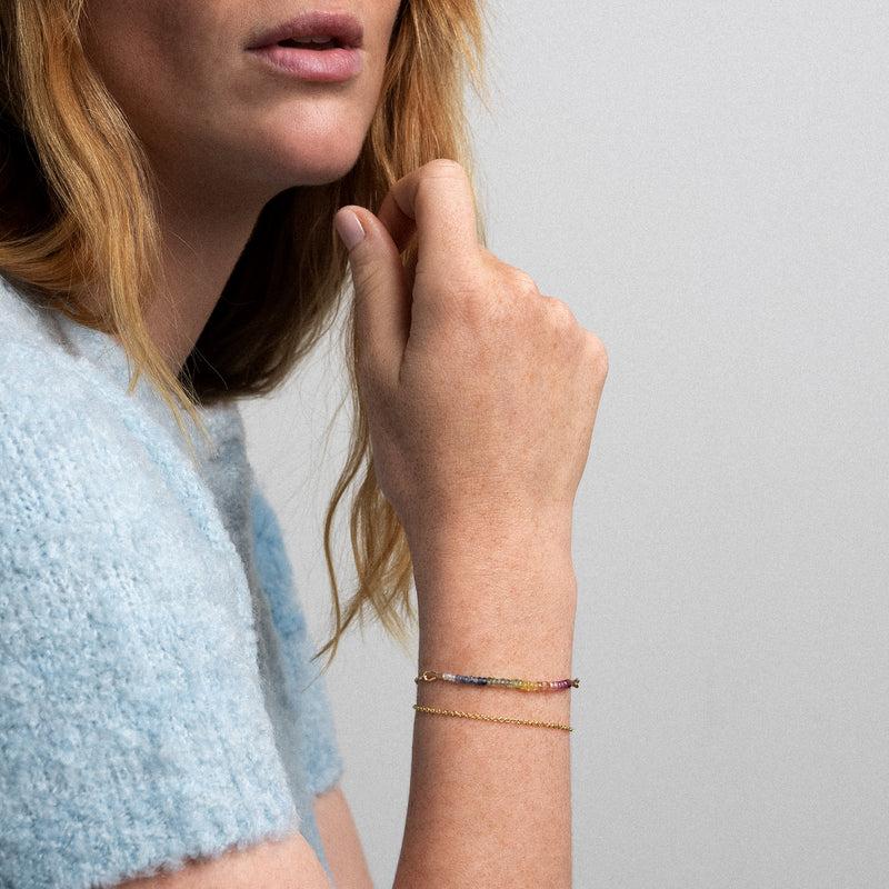 Atelier Paulin Double Tour Chain Bracelet - Rainbow Sapphire