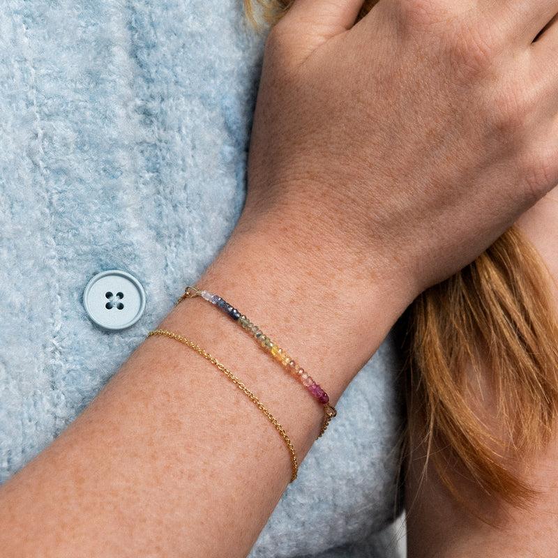 Atelier Paulin Double Tour Chain Bracelet - Rainbow Sapphire