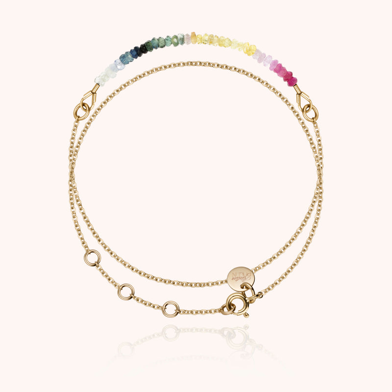 atelier paulin Double Tour Chain Bracelet - rainbow sapphire