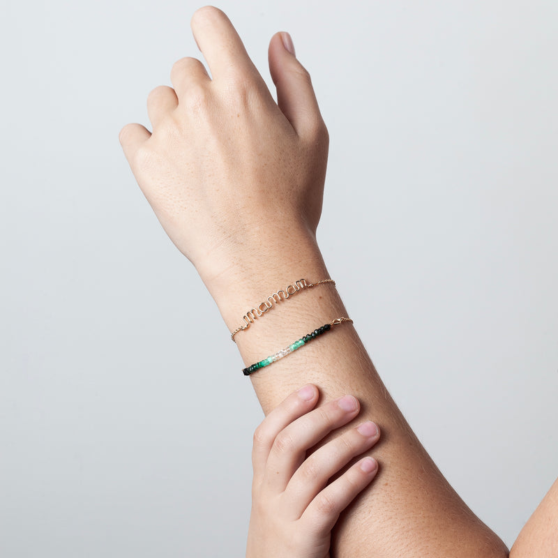 Atelier Paulin Double Tour Personalized Bracelet - Emerald