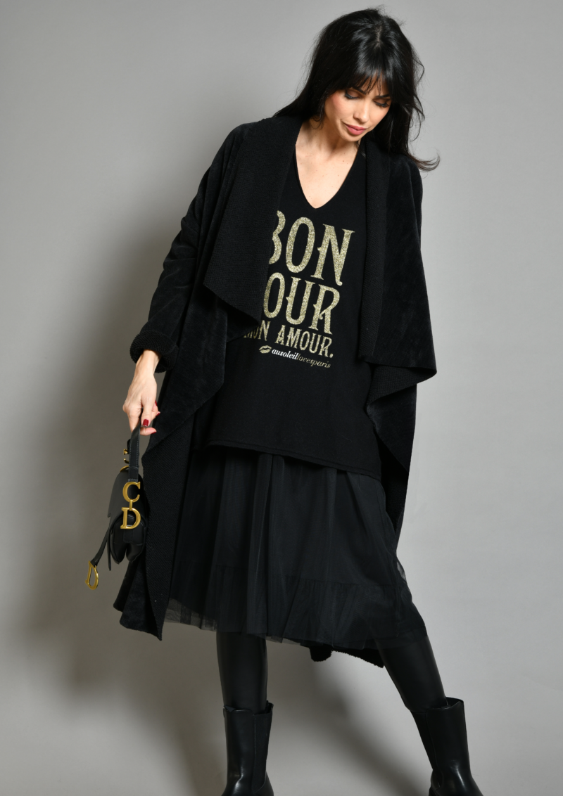 au soleil de saint tropez Manteau long Noir