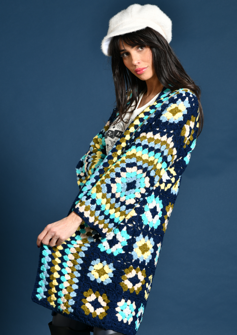 au soleil de saint tropez Gilet long Angélina crochet