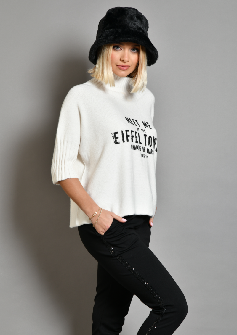 au soleil de saint tropez Pantalon bande sequin noir