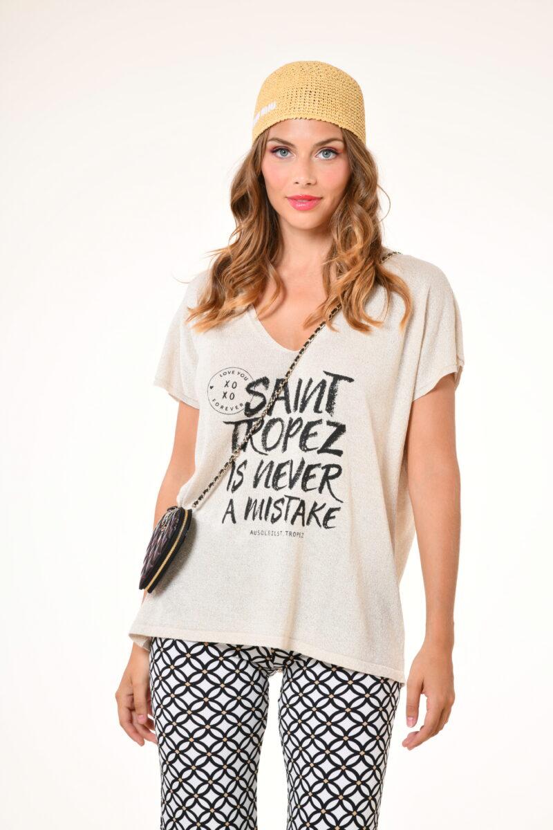 au soleil de saint tropez Pull Adonis - Mistake - Beige printemps 2024