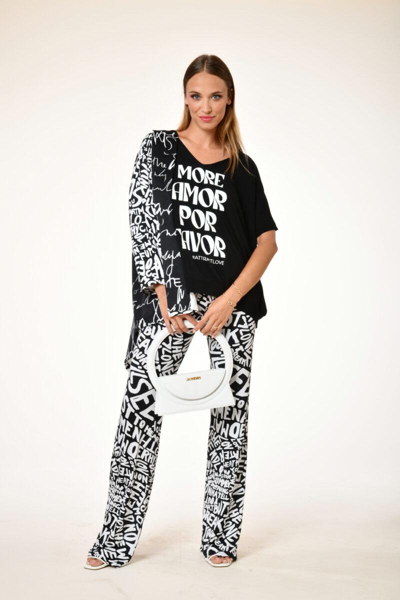 au soleil de saint tropez Pull adonis - more amor - Noir printemps 2024