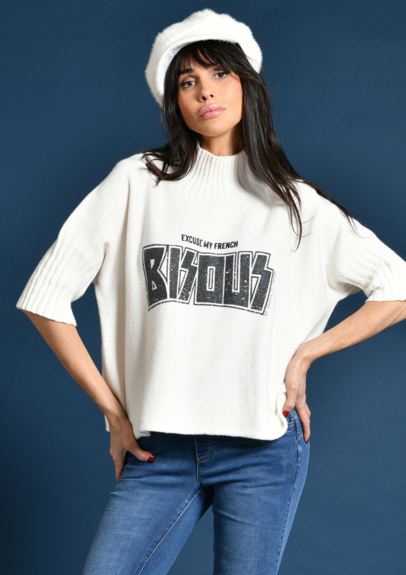 au soleil de saint tropez Pull col montant blanc Excuse my french bisous