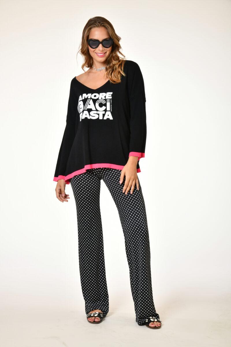 au soleil de saint tropez Pull Cushy - Baci - Noir printemps 2024 au soleil de saint tropez Pull Cushy - Baci - Noir printemps 2024