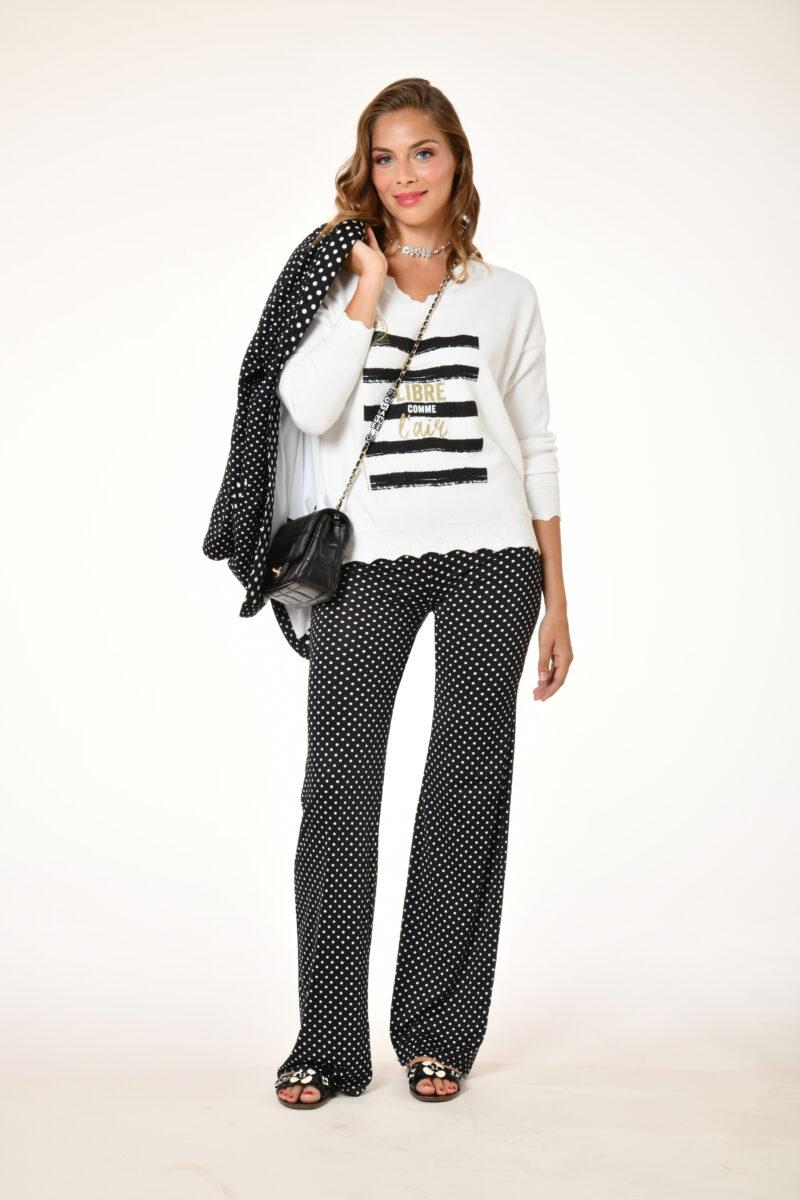 au soleil de saint tropez Pull Darling Mistake gold marinière marine brillant printemps 2024