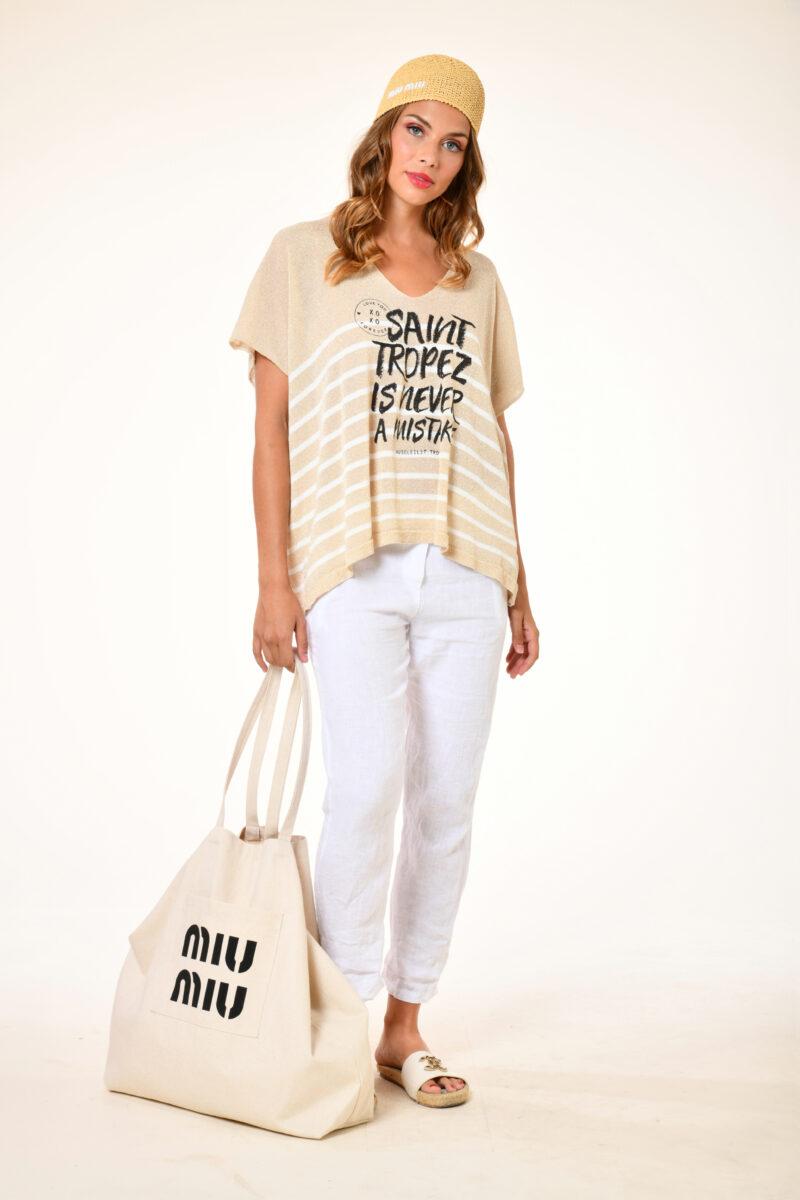 au soleil de saint tropez Pull happiness - Mistake Gold printemps 2024