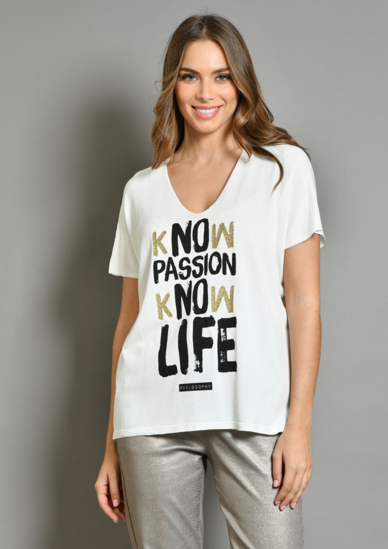 au soleil de saint tropez Pull V Manches courtes Elysée Passion