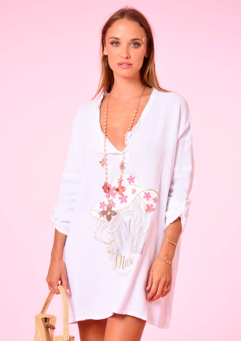 au soleil de saint tropez robe bagatelle bb muse blanc