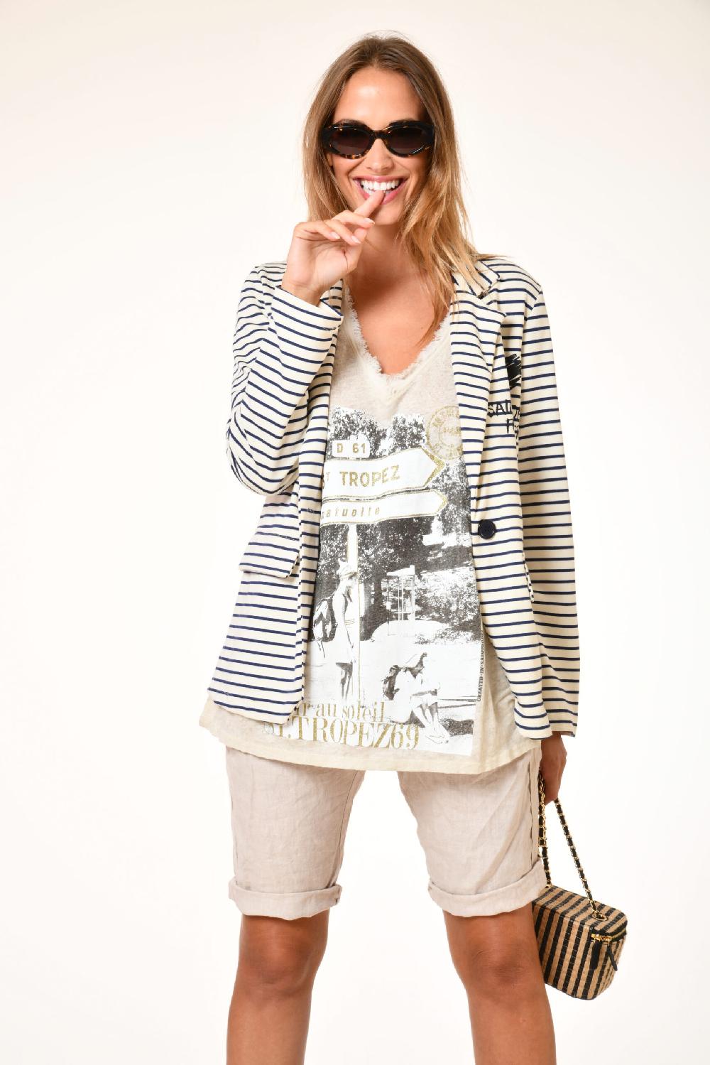 au soleil de saint tropez T-shirt ponche - Ramatuelle - beige printemps 2024