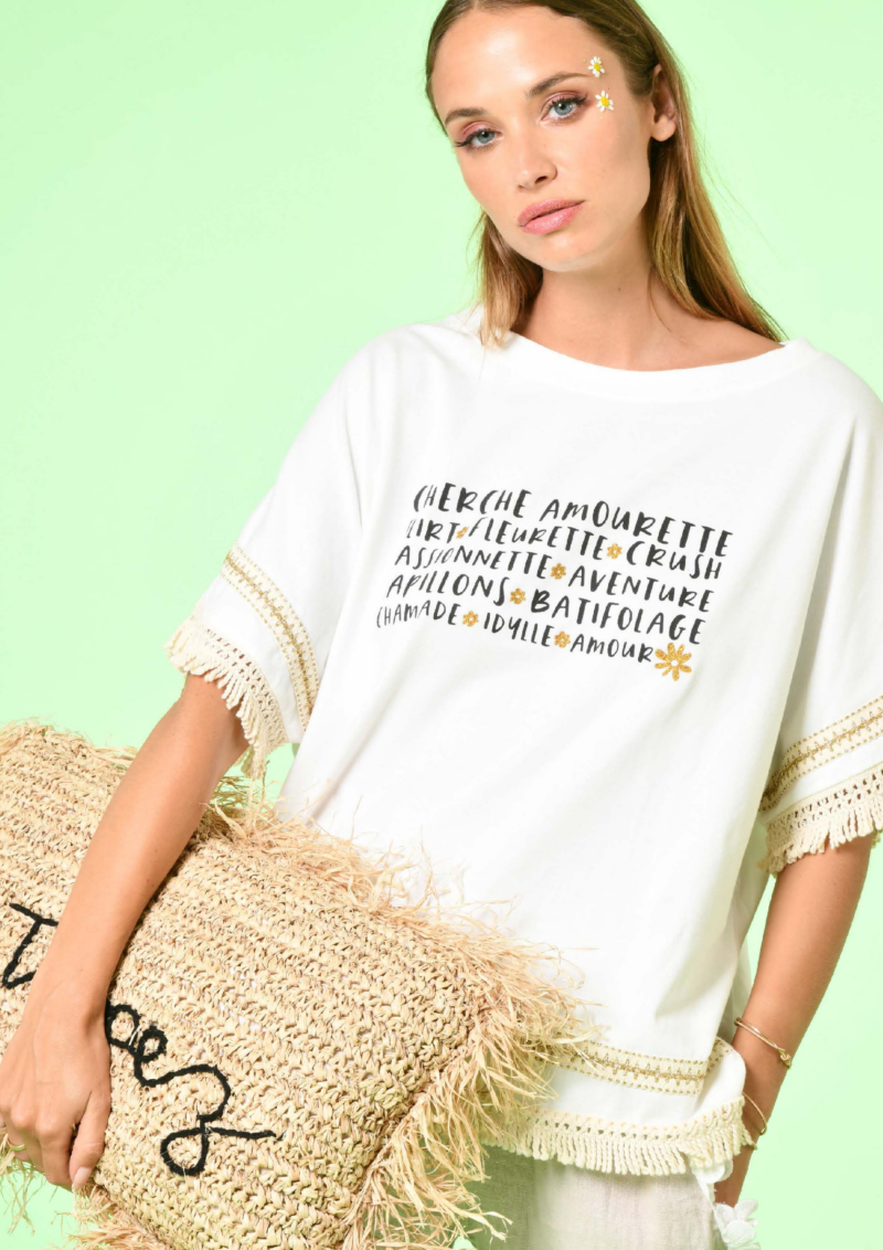 au soleil de saint tropez T-shirts Gipsy Amourette écru - summer 2024