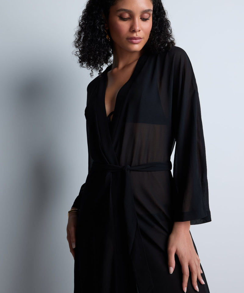 Aubade Beach Walk Black Kimono