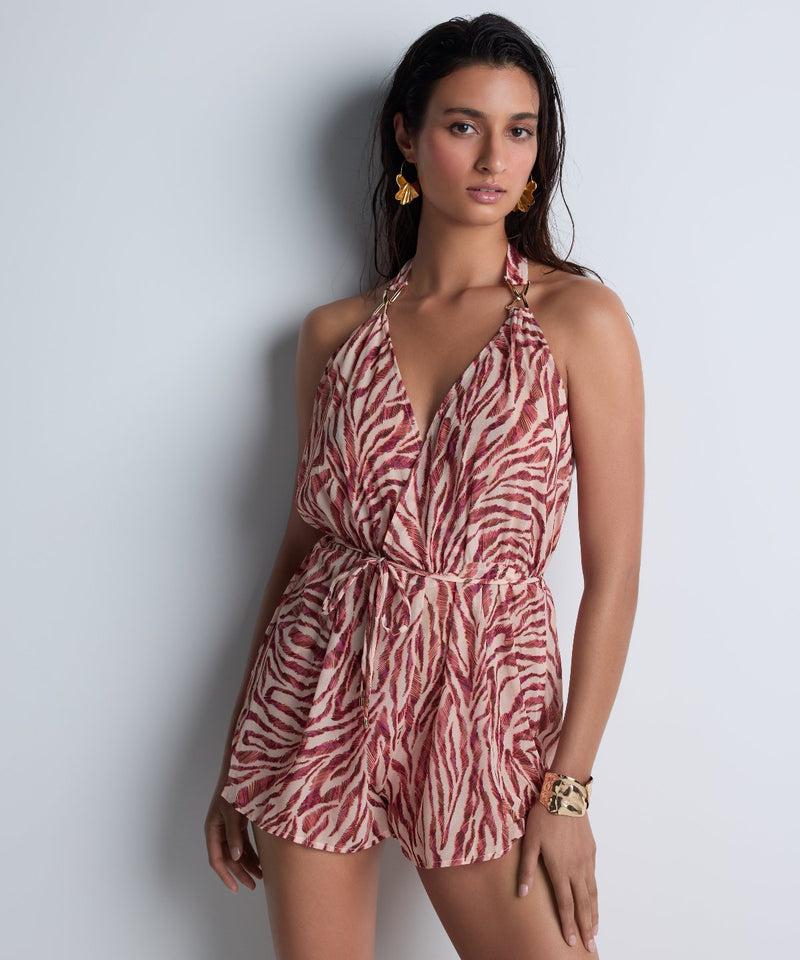 Aubade Beach Walk Pink Tiger Combishort