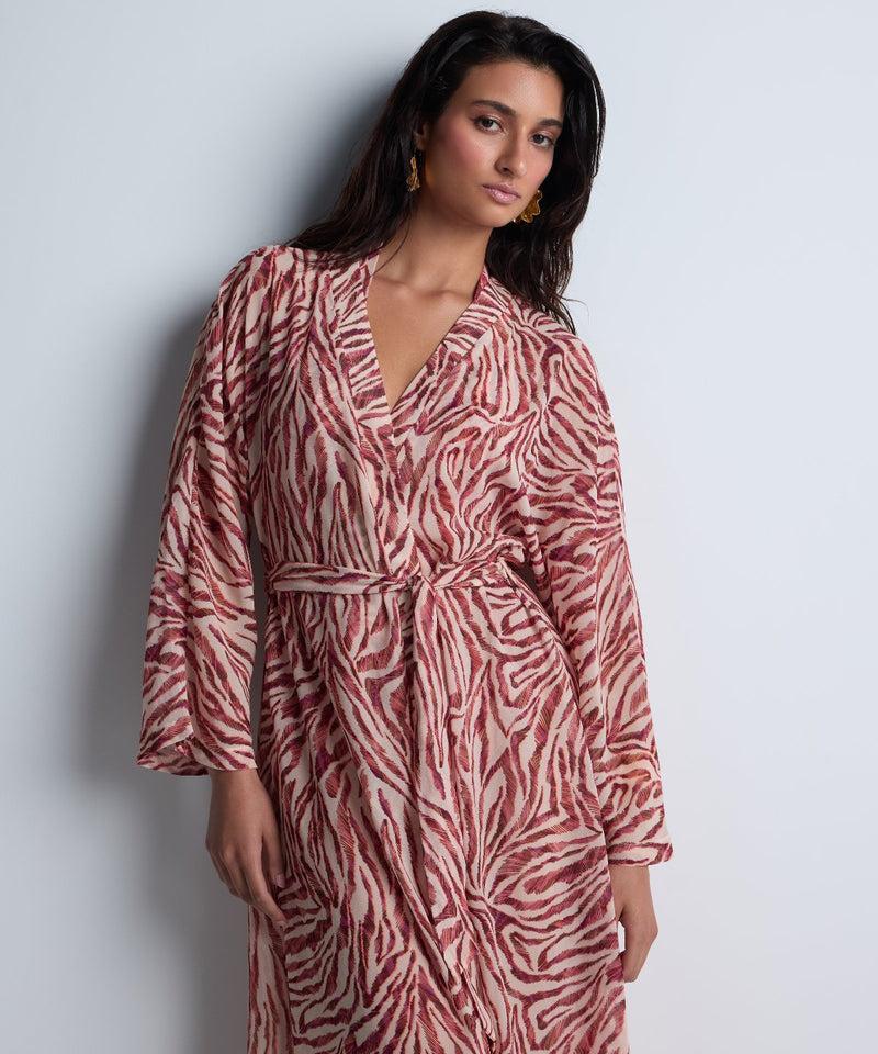 Aubade Beach Walk Pink Tiger Kimono