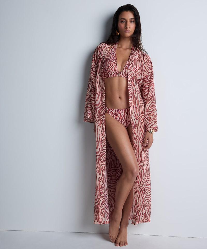 Aubade Beach Walk Pink Tiger Kimono