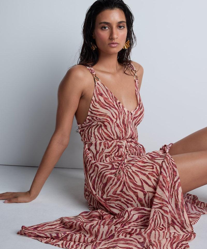 Aubade Beach Walk Pink Tiger Robe