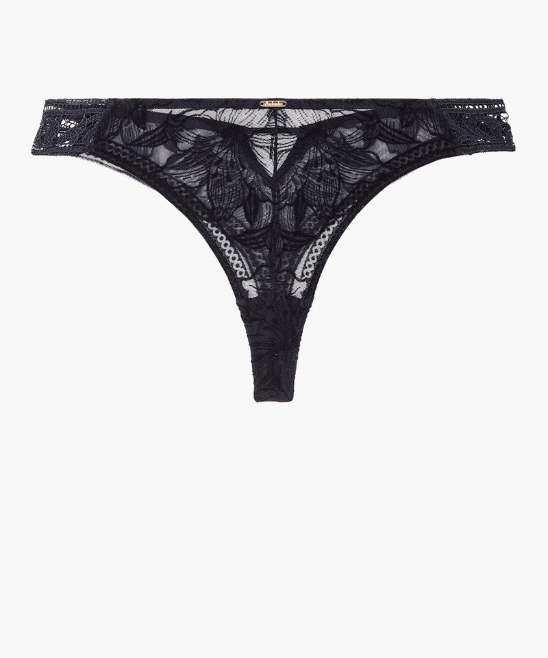 aubade Cœur à Corps Noir Tanga