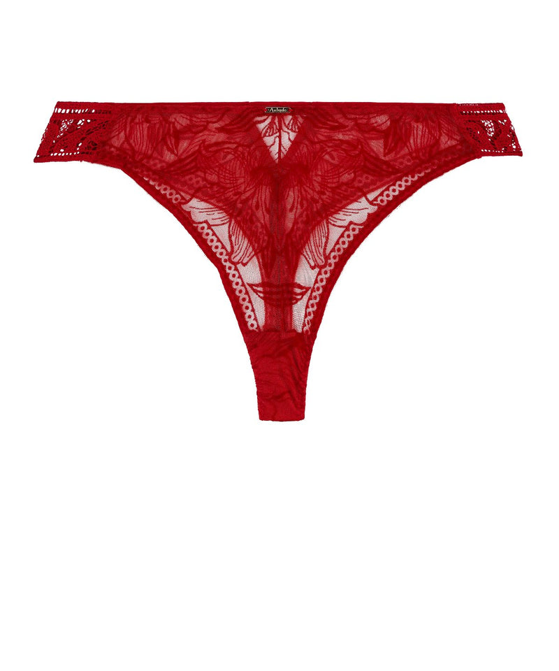 aubade Cœur à Corps Rouge Rebelle Tanga