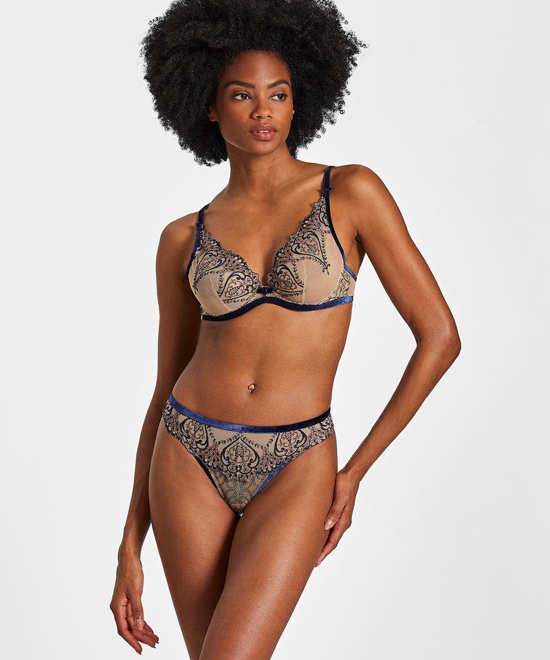 Aubade Coeurs Enlacés Nightfall Tanga