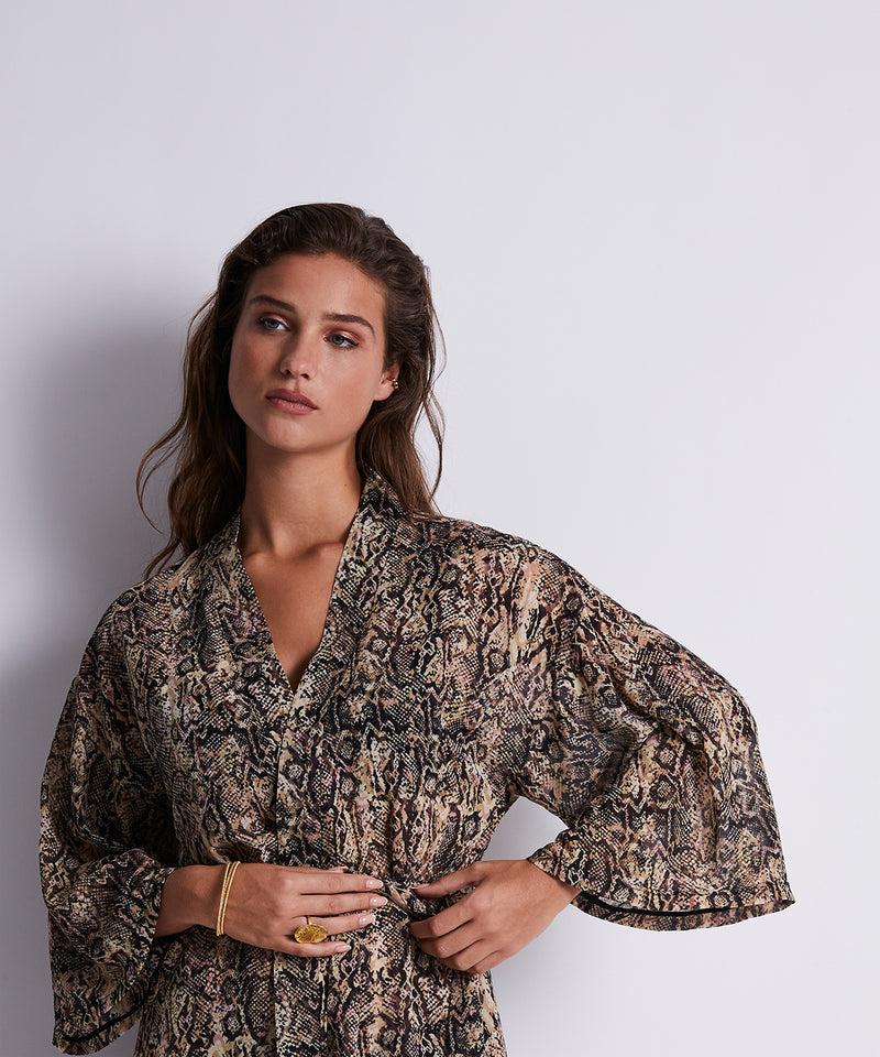 Aubade Evening Sand Serpent Kimono