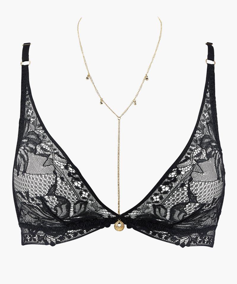 Aubade Gold Pleasure Black Light Triangle Bralette