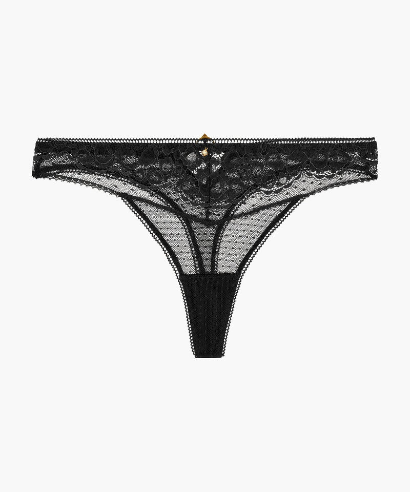 aubade Illusion Fauve Black Tanga