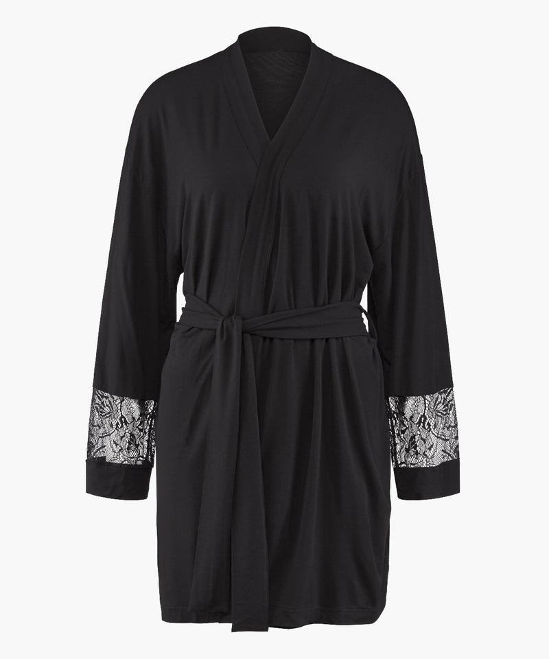 aubade Lazy Days Noir Kimono