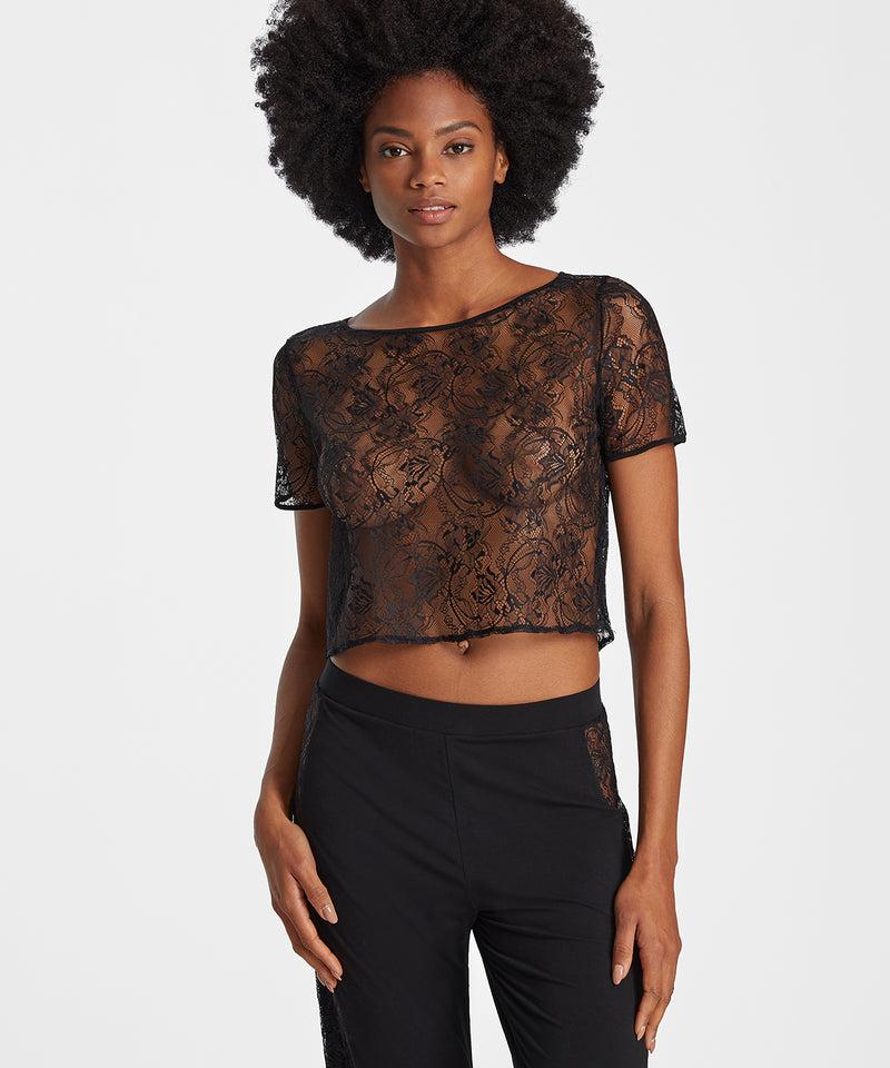 Aubade Lazy Days Noir Top Manches Courtes