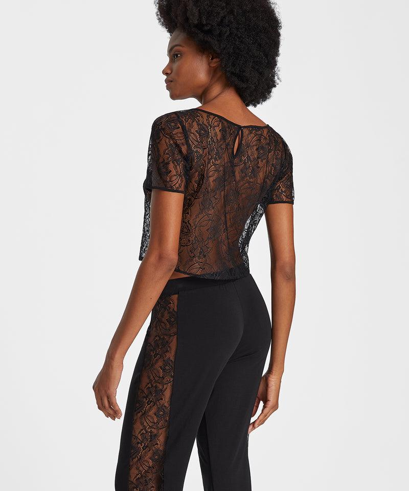 Aubade Lazy Days Noir Top Manches Courtes