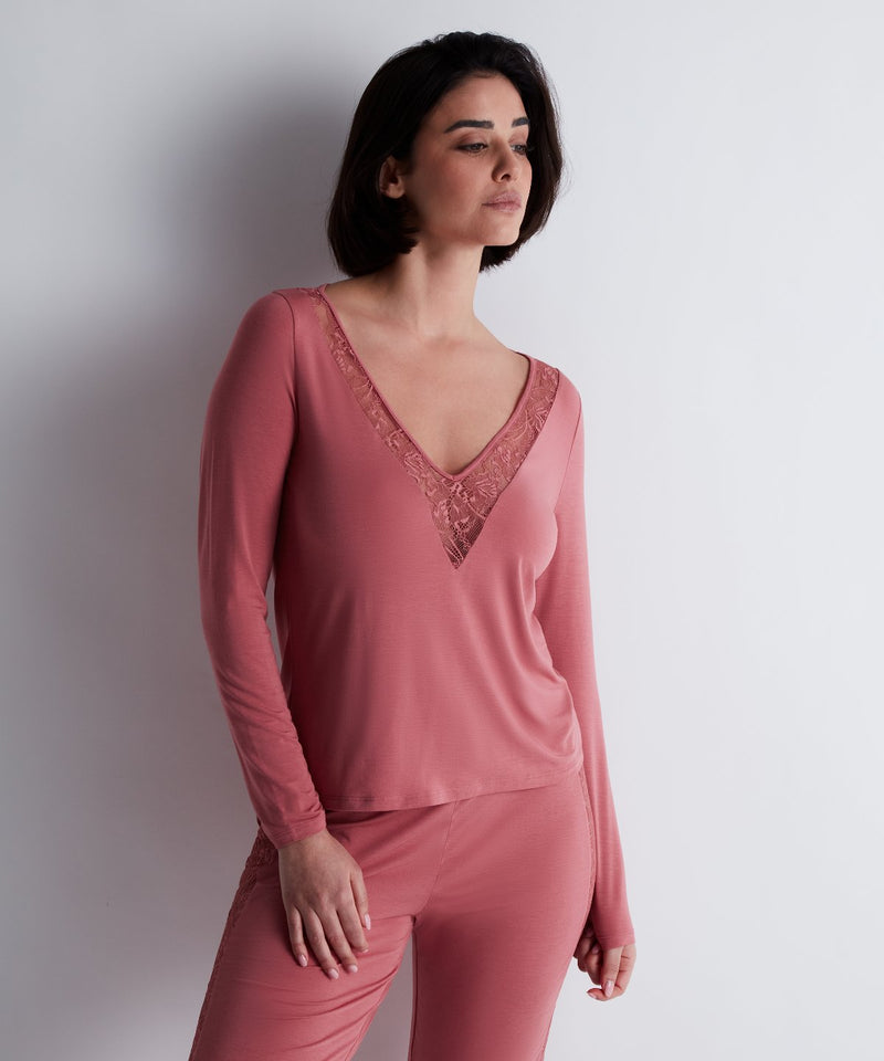 Aubade Lazy Days Rosewood Top Manches Longues