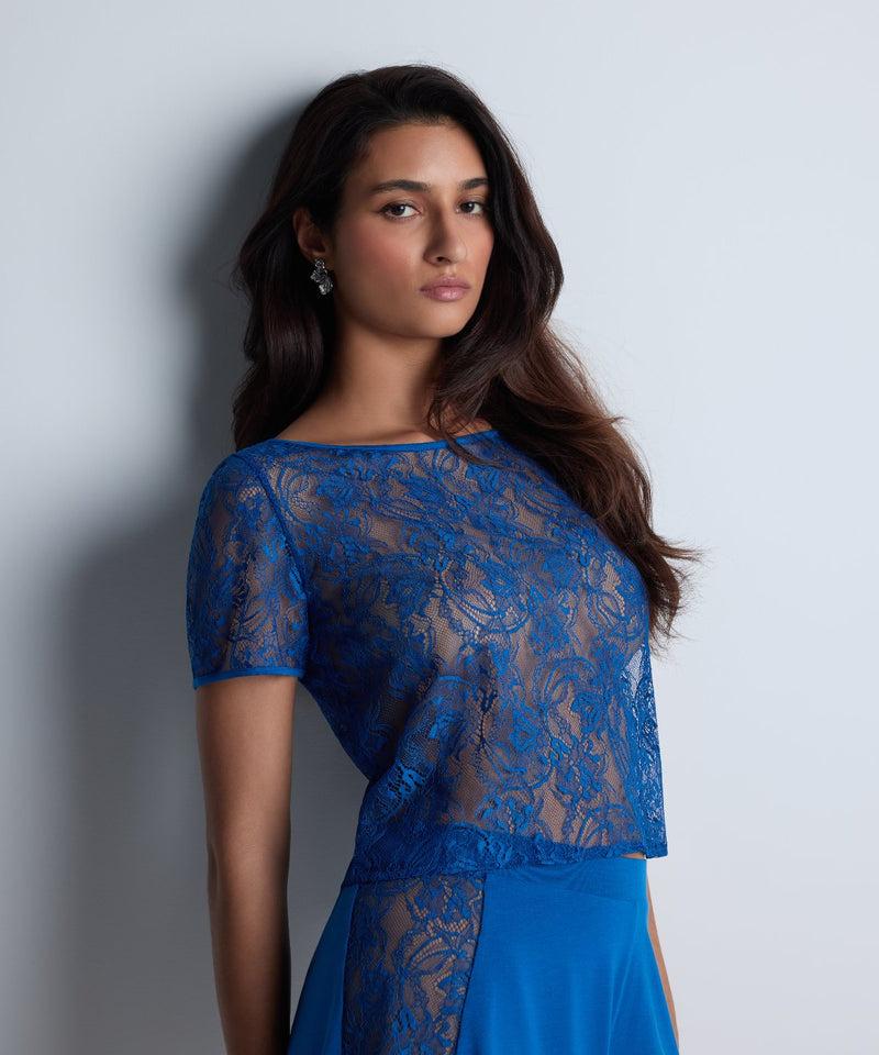 Aubade Lazy Days Sky Blue Top Manches Courtes