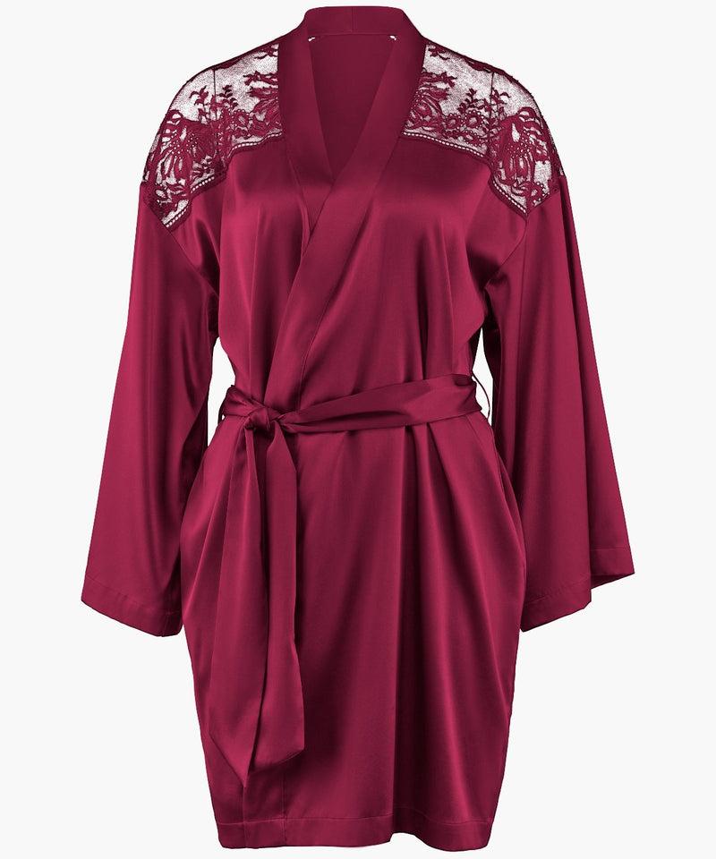 aubade Midnight Whisper Crimson Red Kimono