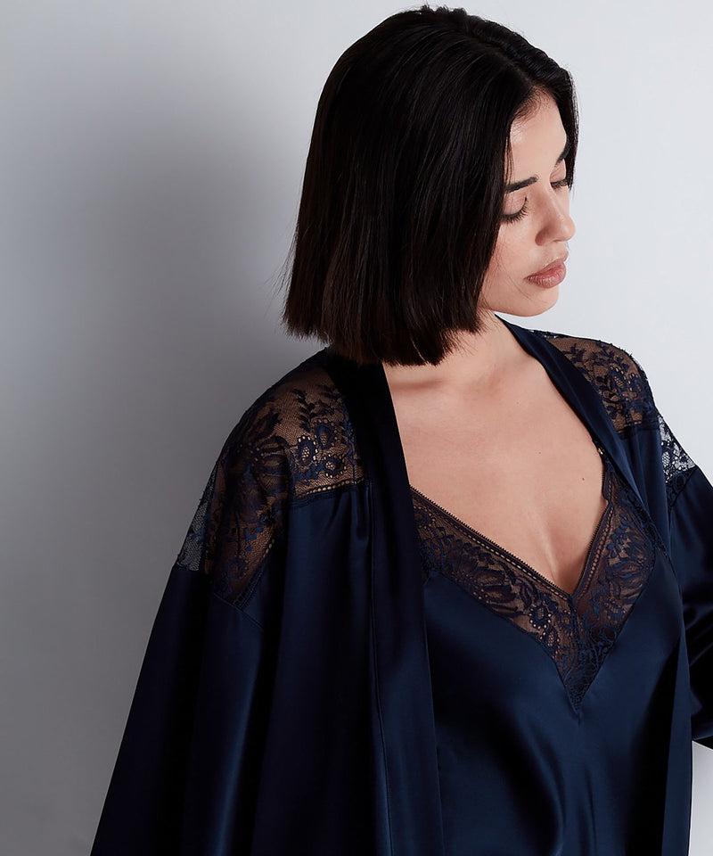 Aubade Midnight Whisper Evening Blue Kimono