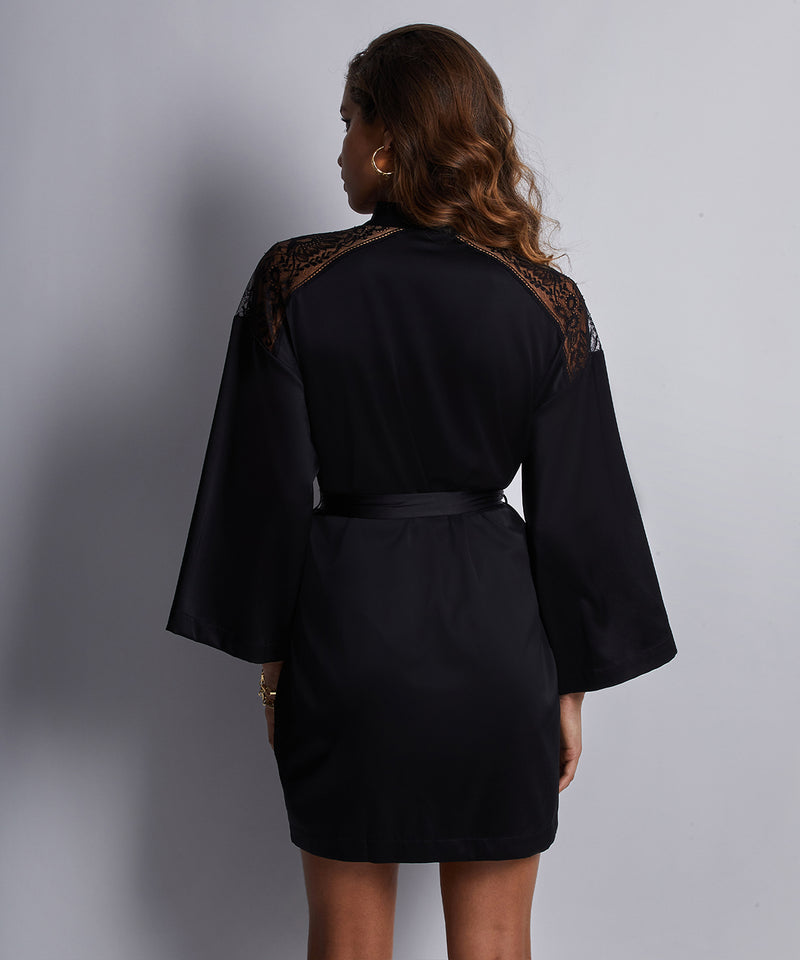 Aubade Midnight Whisper Noir Kimono