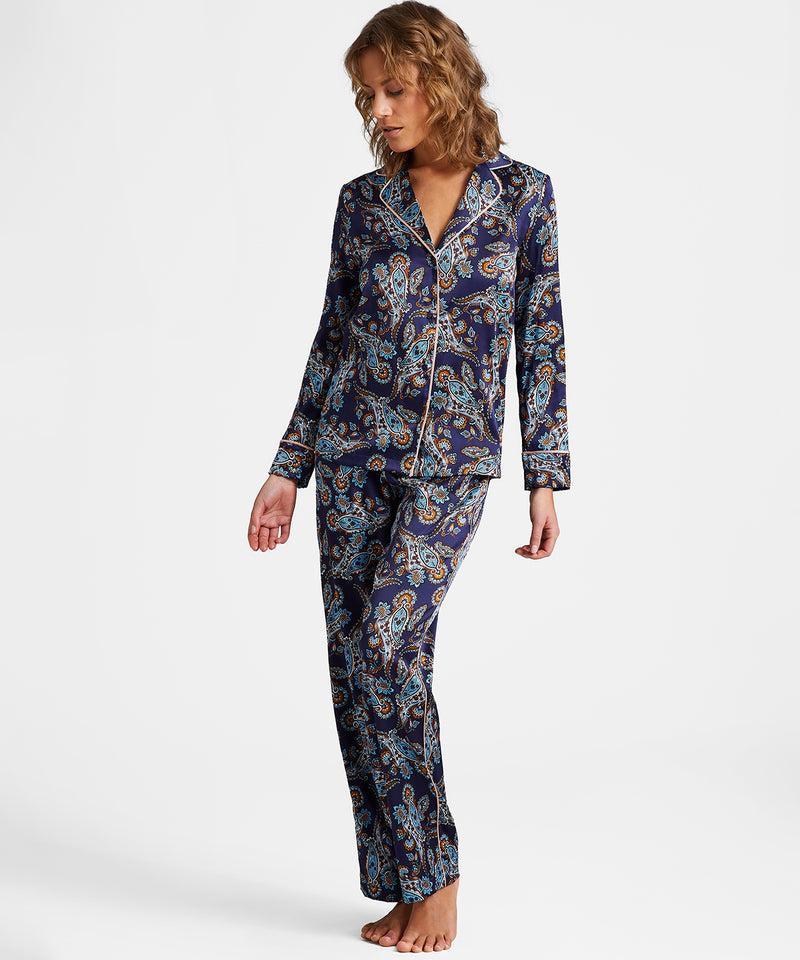 Aubade Silk By Night Blue Cachemire Chemisier