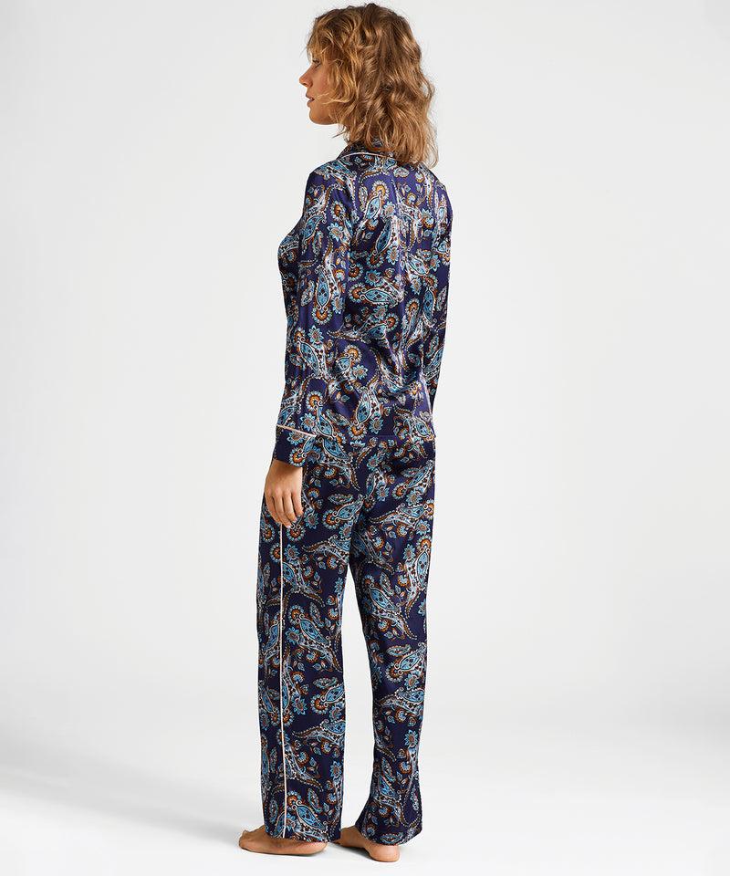 Aubade Silk By Night Blue Cachemire Chemisier