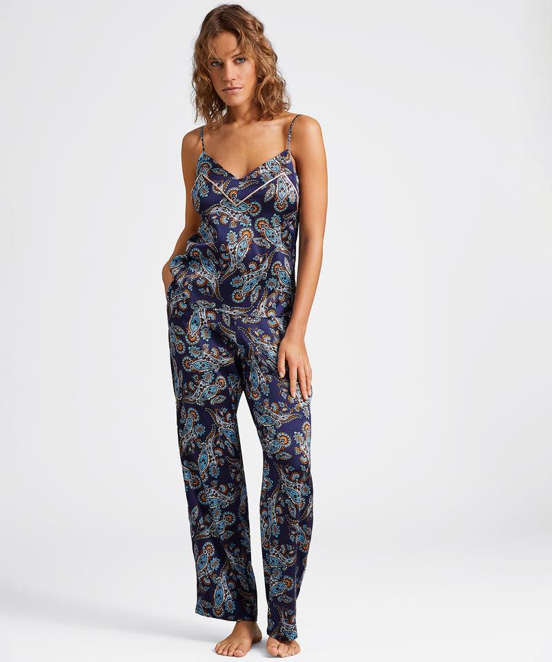 Aubade Silk By Night Blue Cachemire Pantalon