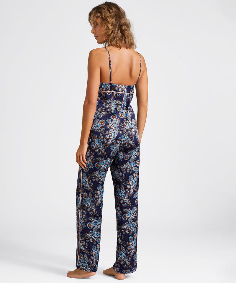 Aubade Silk By Night Blue Cachemire Pantalon