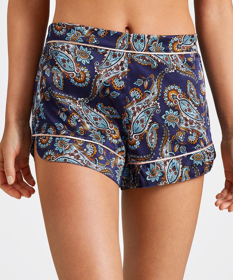 Aubade Silk By Night Blue Cachemire Shorty