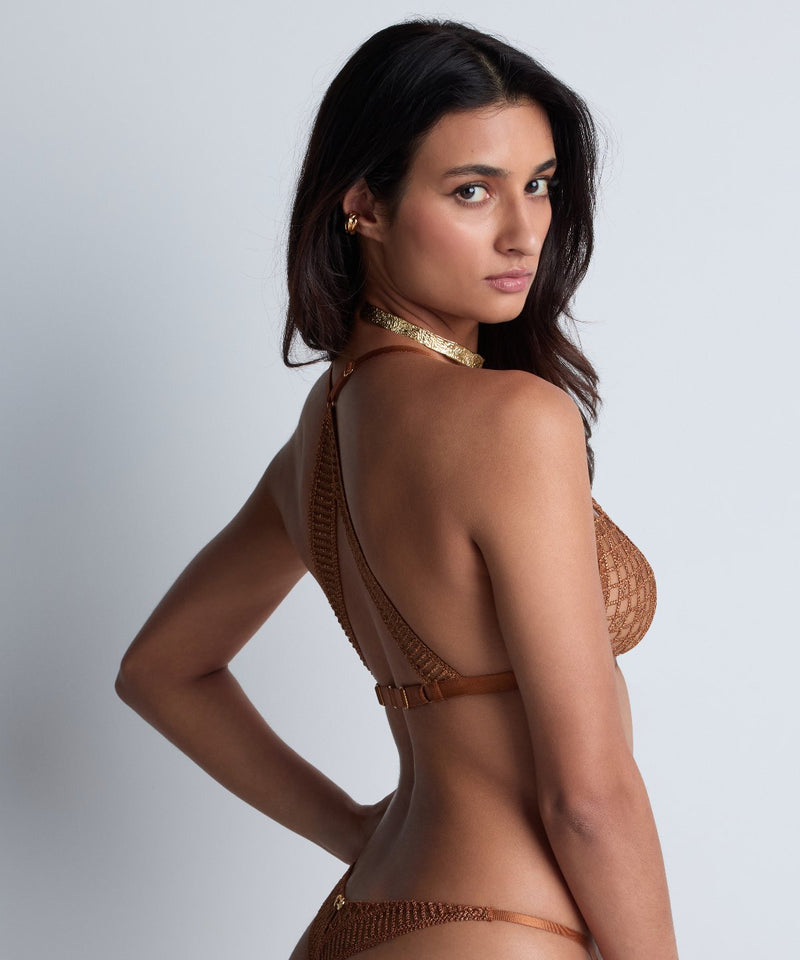 Aubade Stardust Dream Amber Gold Tanga