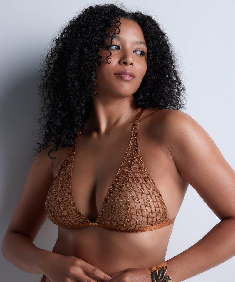 Aubade Stardust Dream Amber Gold Triangle Bralette