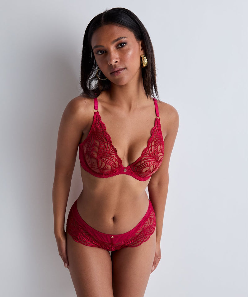 Aubade Vibes Rouge Love Et Uni Bordeaux Shorty