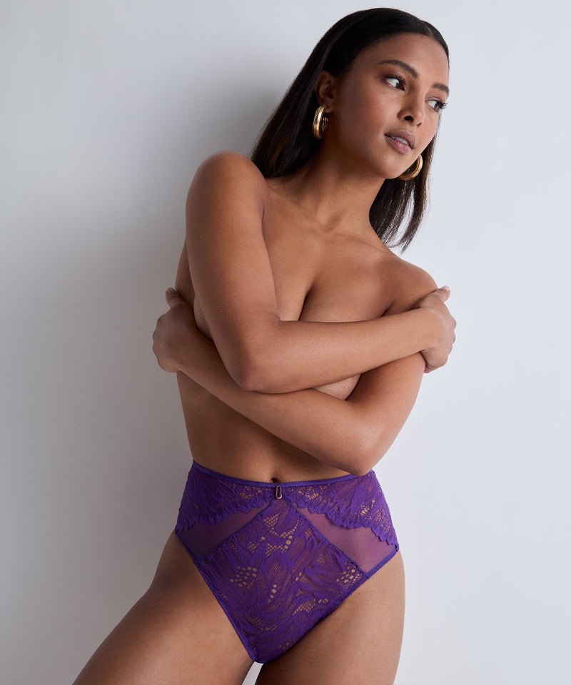 Aubade Flowermania Poison Purple Culotte Taille Haute